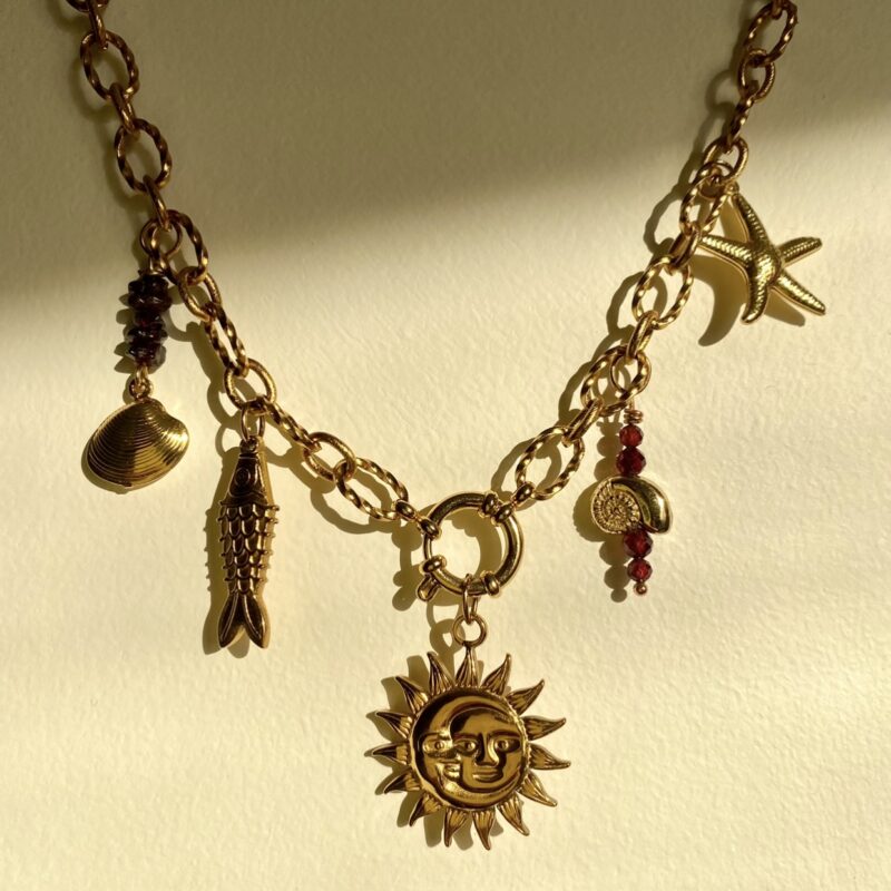 COLLIER CALYPSO GRENAT