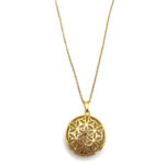MEDAILLON FLEUR DE VIE QUARTZ ROSE
